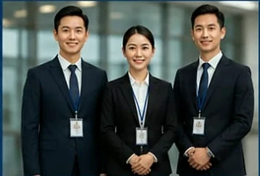 Corporate temporary staffing team